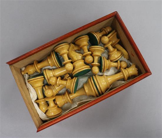 A chess set, boxed